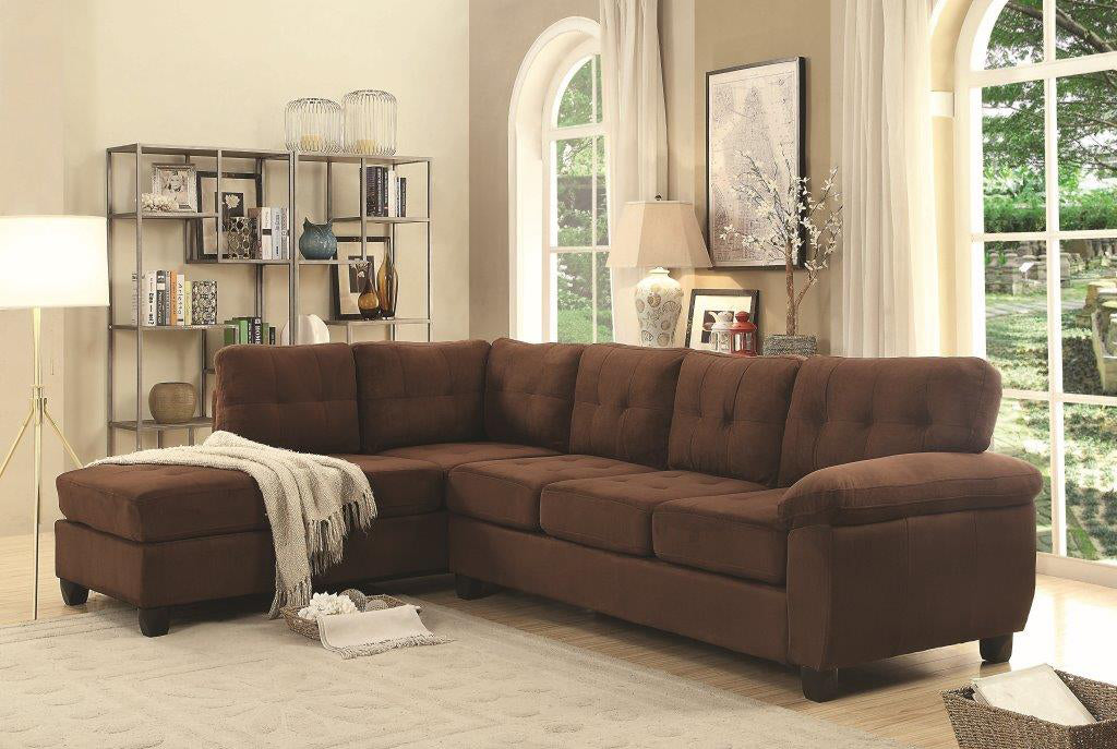 Lounging Luxury Sectional in Chocolate Brown - Gallant G902B-SC