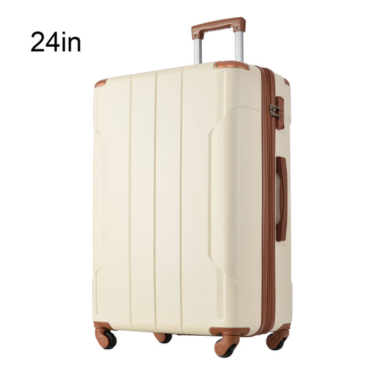 Hardshell Luggage Spinner Suitcase with TSA Lock Lightweight Expandable 24'' (Single Luggage)