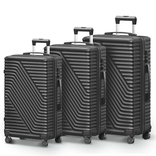 Hardshell Luggage Sets 3 Piece Double Spinner Wheels Suitcase with TSA Lock 20" 24" 28"