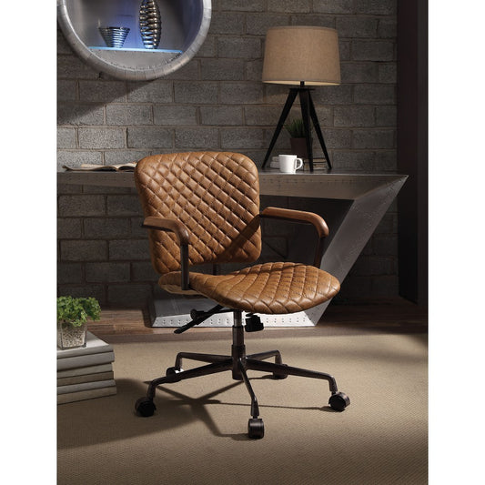 Josi Office Chair in Coffee Top Grain Leather 92029