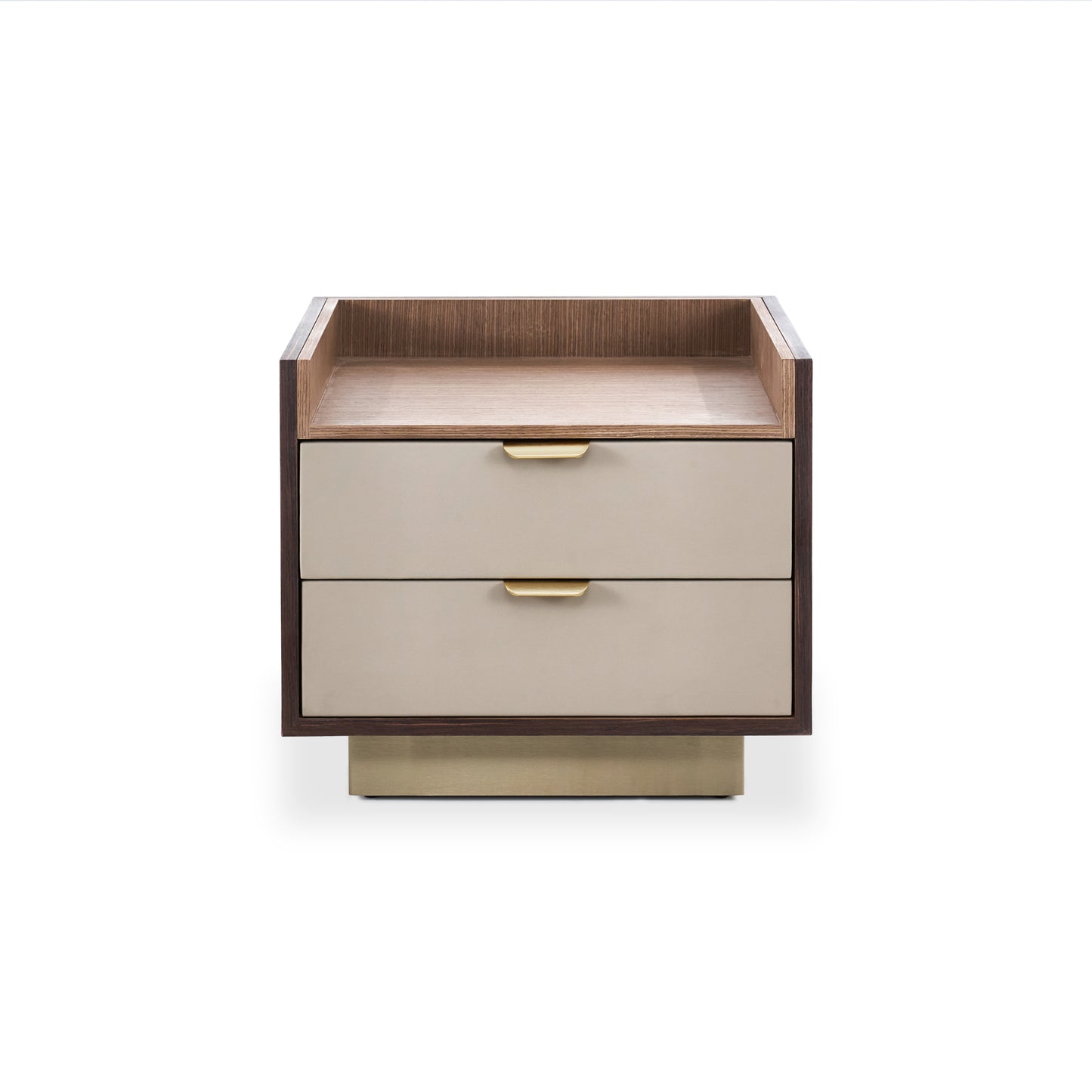 2-Drawer Metal Base Nightstand