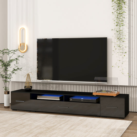 Modern LED TV Stand with Extended Design for 90+ Inch TVs