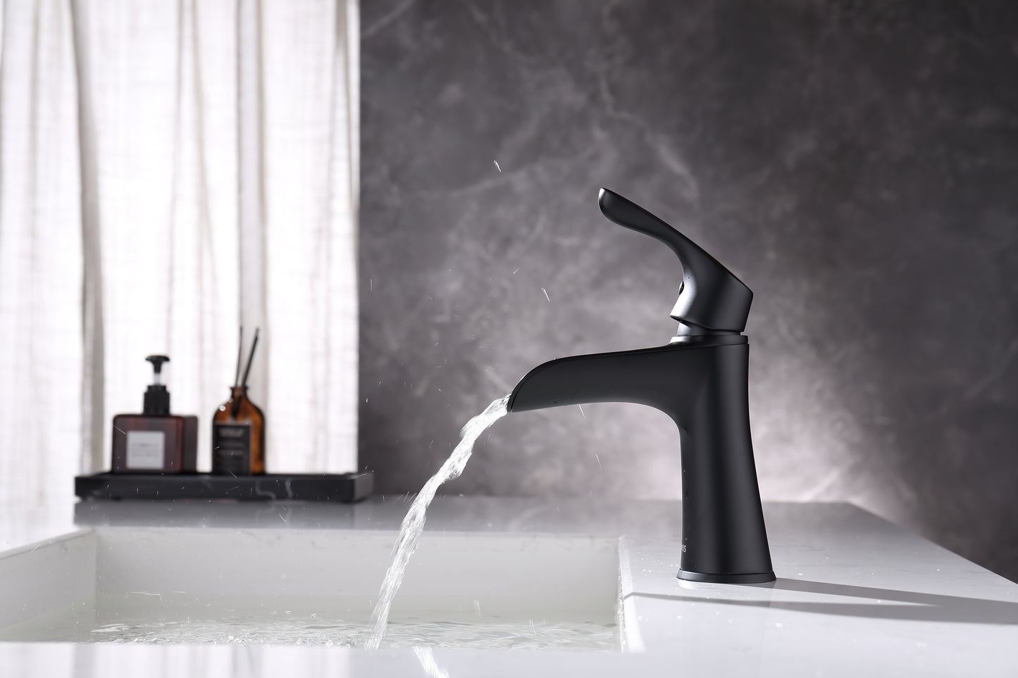 Modern Matte Black Bathroom Faucet