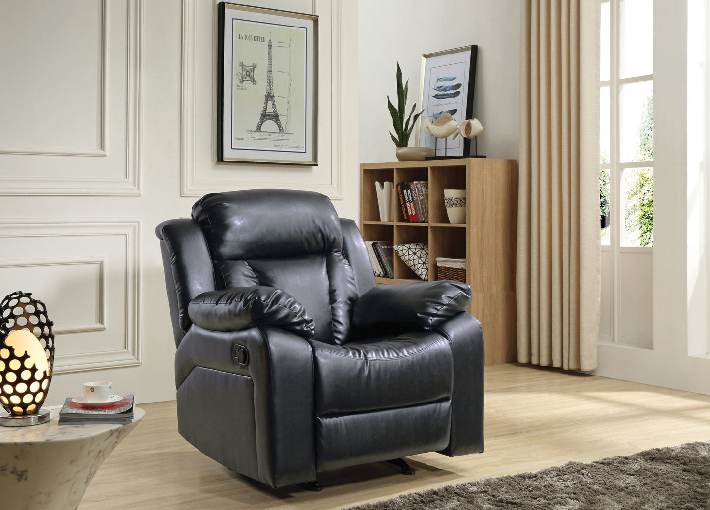 Daria G683-RC Black Rocker Recliner