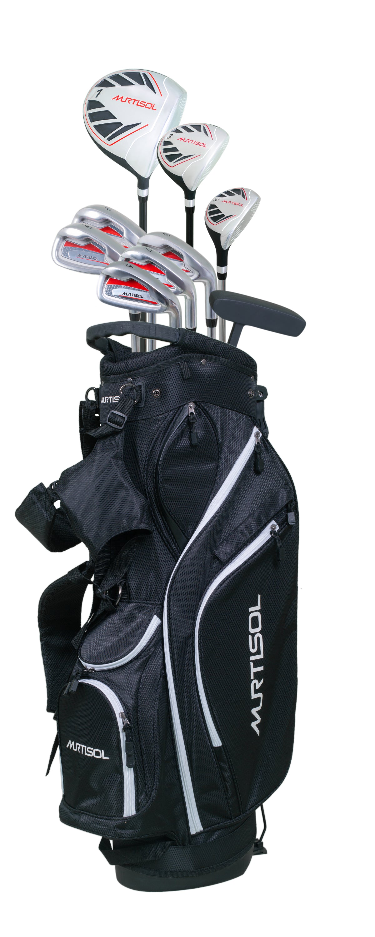 Men's RH 12-Piece Golf Club Set in Black and Red