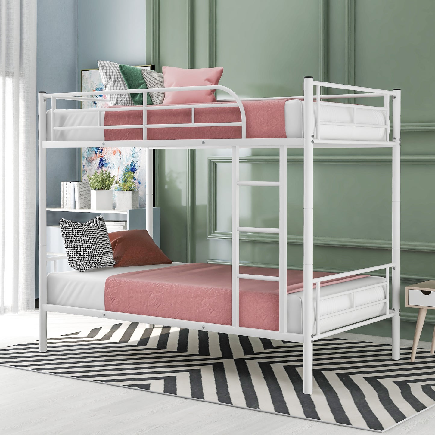 Manhattan Twin Metal Bed with Chrome Finish