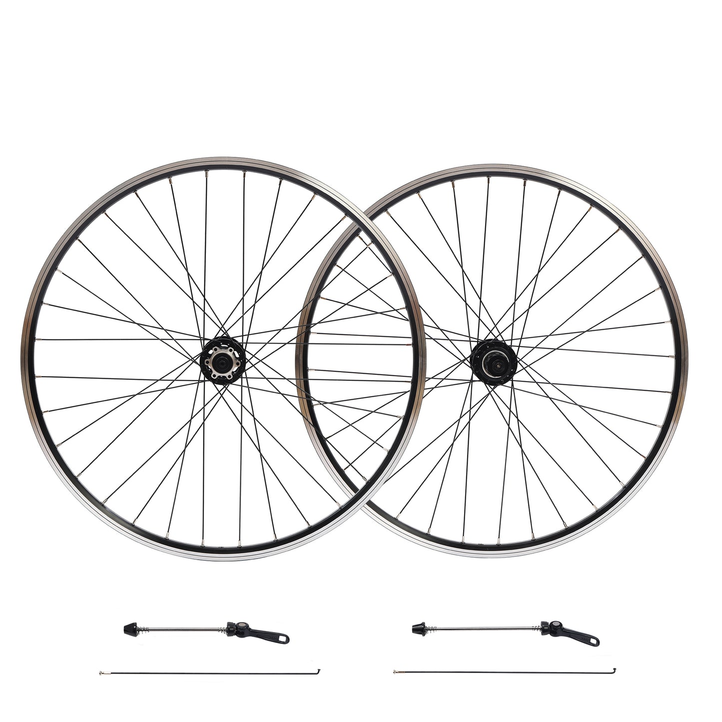 Double Wall Alloy Wheelset  32H Disc Brake MTB Wheelset, Quick Release Front Rear Wheels