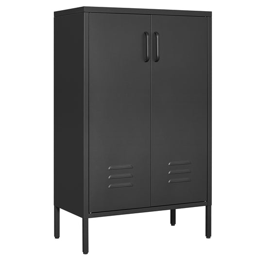 Versatile 2 Door Storage Cabinet with Movable Partitions