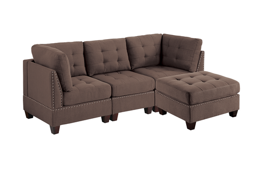 Black Coffee Modular Sofa Set - 4 Pieces