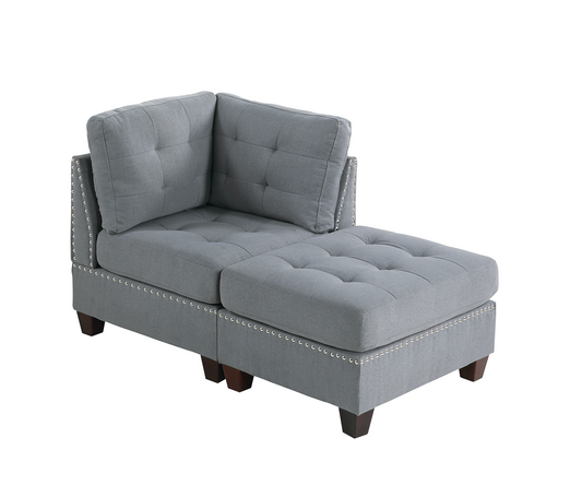 Gray 2-Piece Modular Seating Set