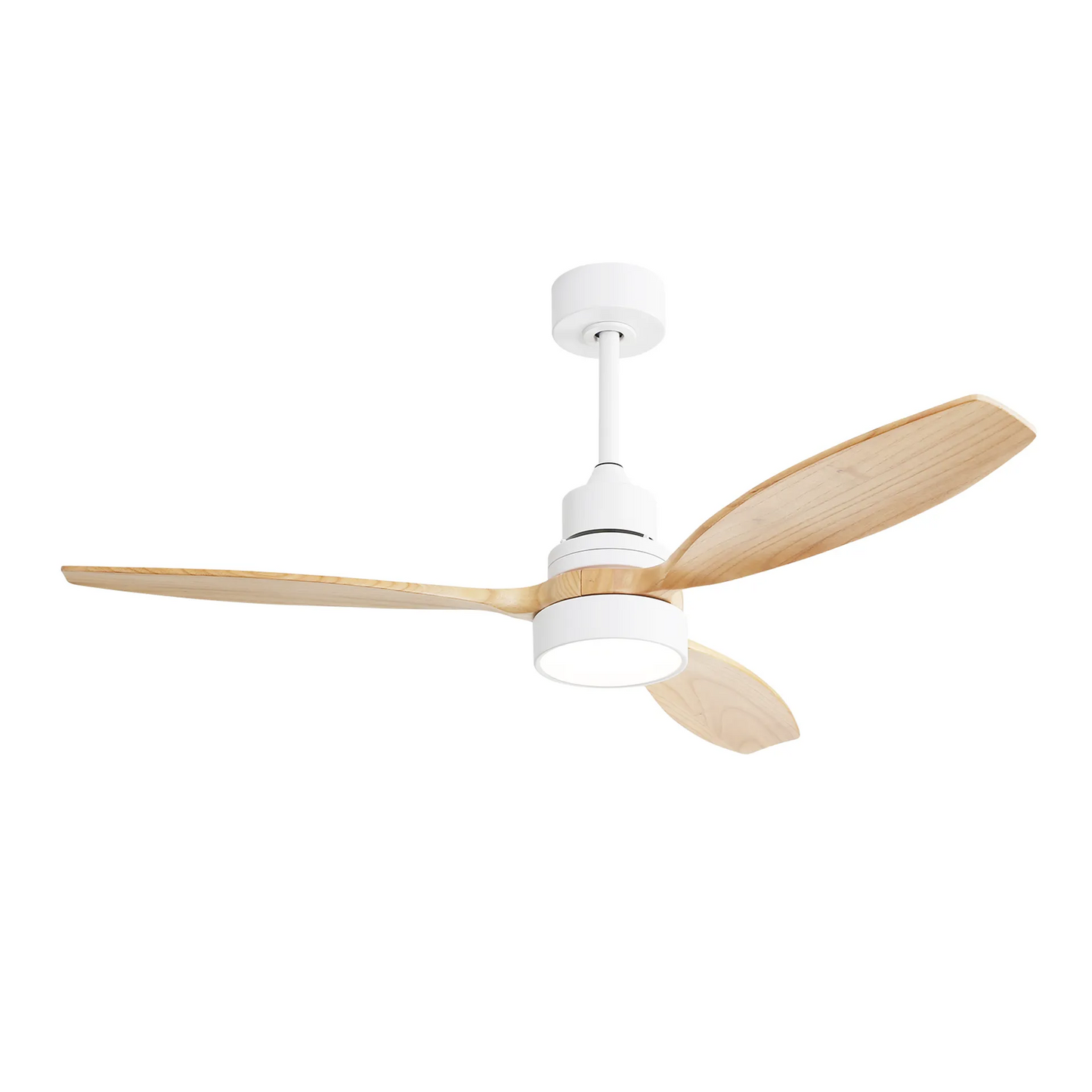 Modern Wood 52 Ceiling Fan with 6 Speed Remote Control for Bedroom