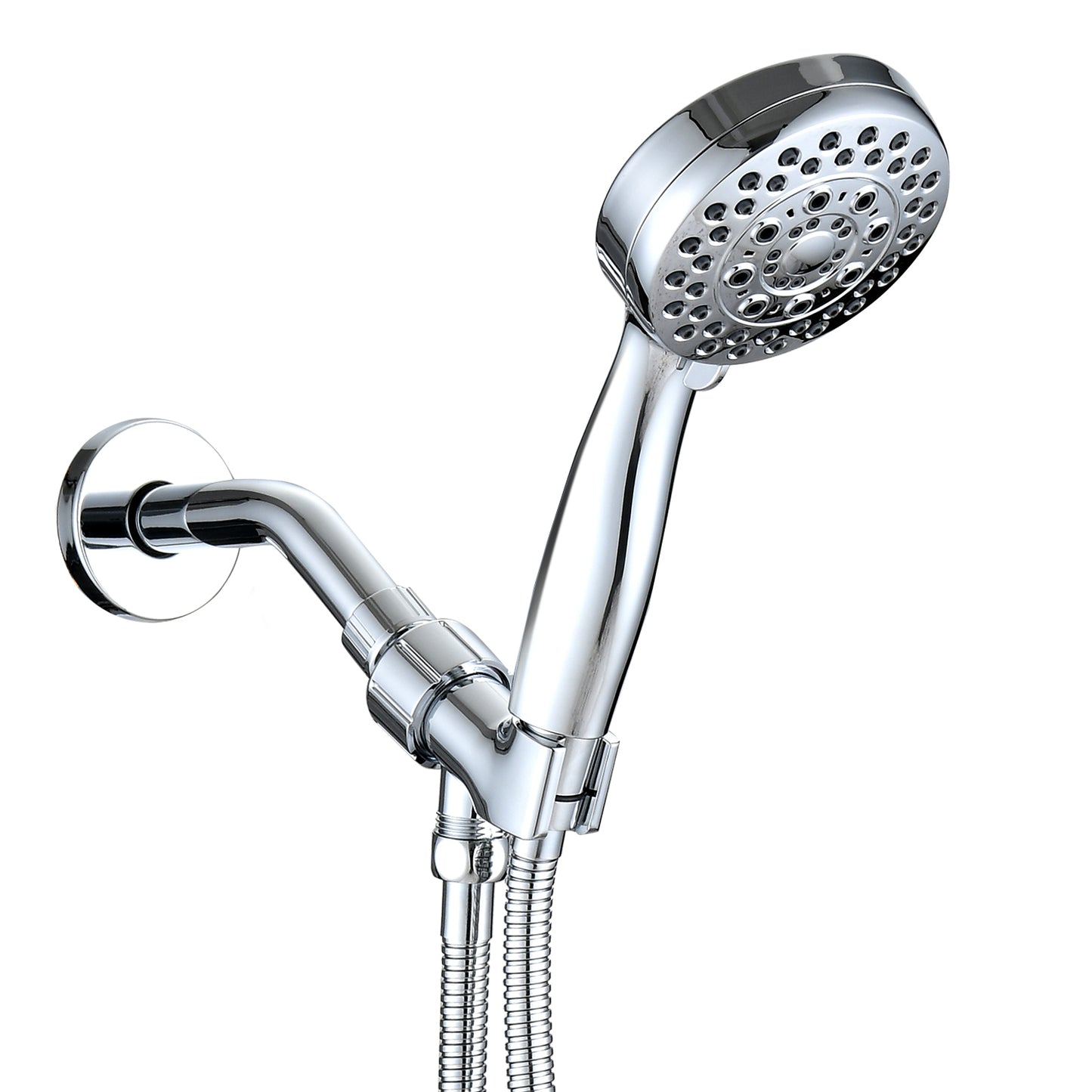 Luxurious High Pressure Chrome Handheld Shower Head with 5 Mode Adjustable Settings