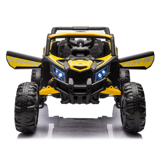 12V UTV Ride-On Car for Kids with Remote Control, Music Player, and LED Lights