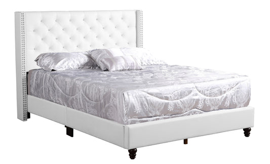 Julie G1918-FB-UP Full Upholstered Bed , WHITE