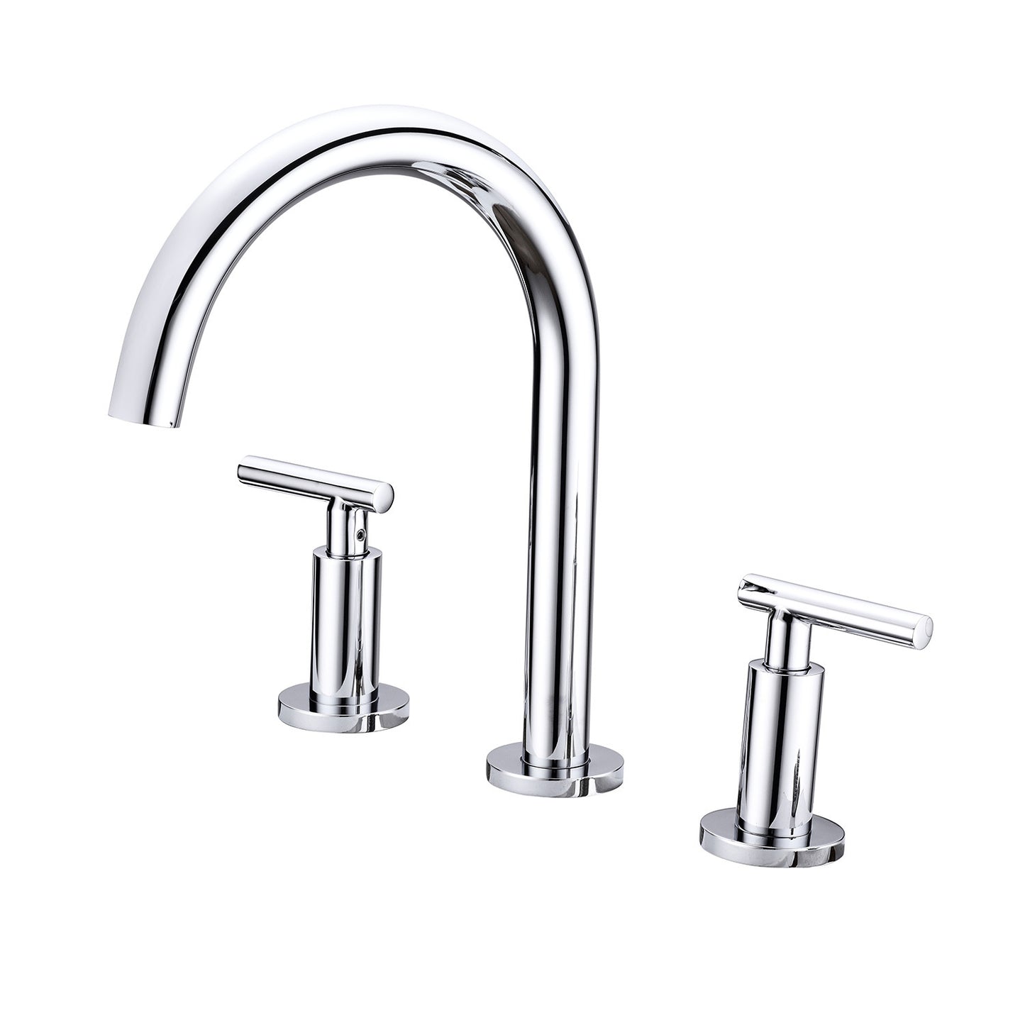 Two Handle High Arc Widespread Bathroom Sink Faucet 3 Hole