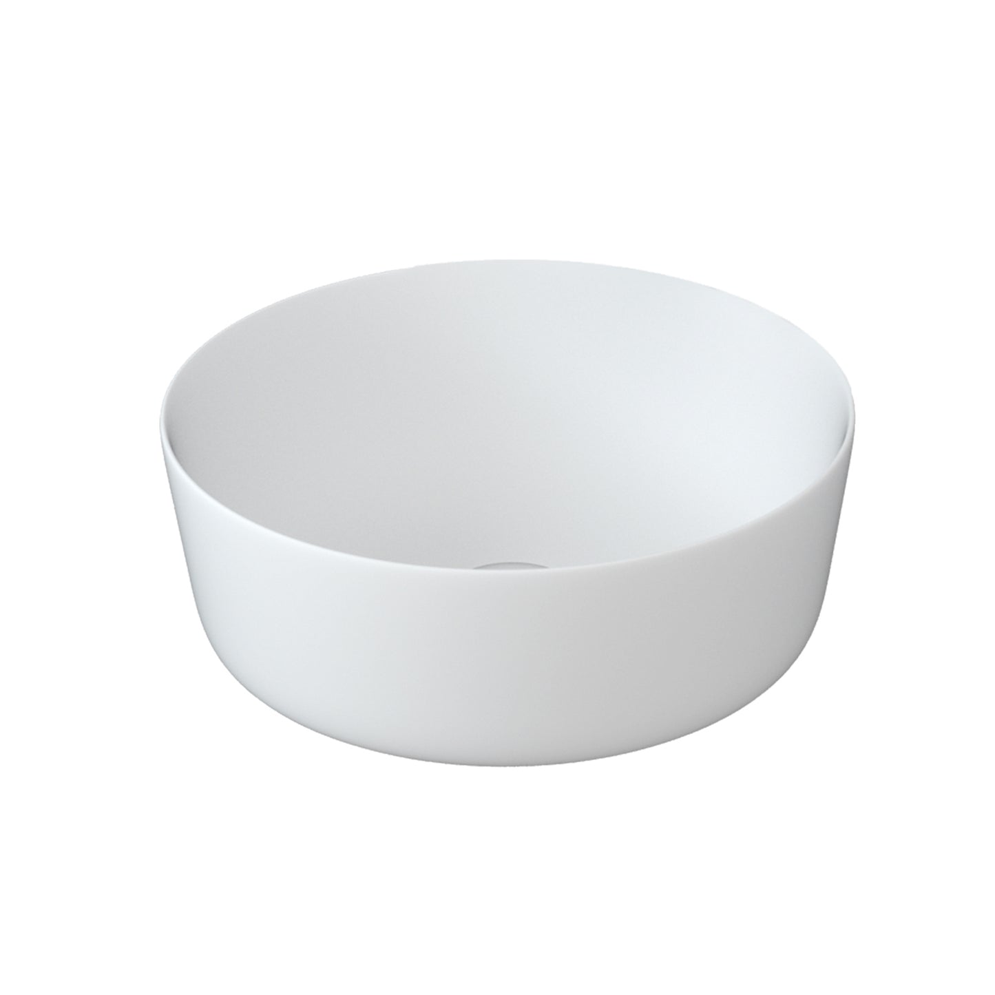 Vessel Bathroom Sink Basin in White Ceramic