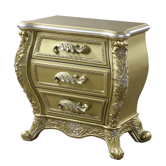 Cabriole NIGHTSTAND Gold Finish BD01464