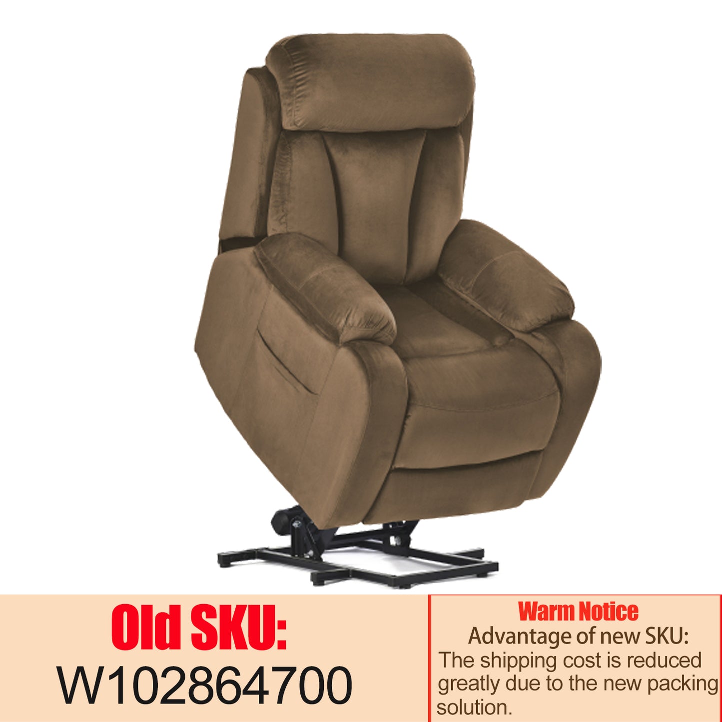 Electric Lift Recliner Chair with Remote Control and Wide Seat for Seniors