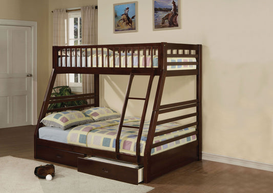 Jason Espresso Twin/Full Bunk Bed with Underneath Storage