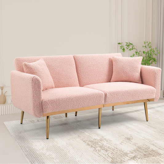 Velvet  Sofa , Accent sofa .loveseat sofa with metal  feet