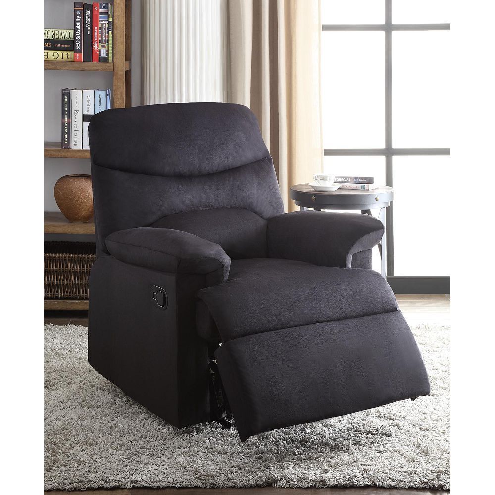 Black Woven Fabric Arcadia Recliner with Motion Mechanism