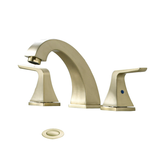 Elegant Brushed Golden Bathroom Faucet with Vintage Charm