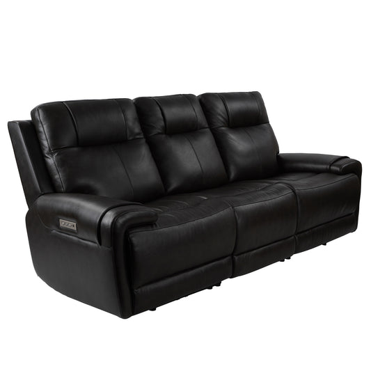 Trevor Triple Power Sofa,Genuine Leather,Lumbar Support,Adjustable Headrest,USB & Type C Charge Port,Middle Armless Chair With Triple Power