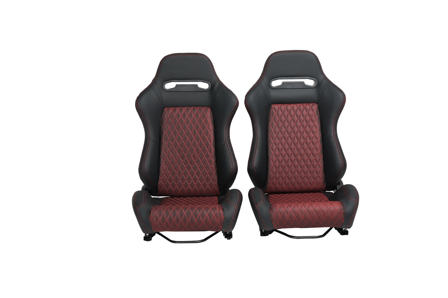 Racing Seat High Quality PVC with Suede Material Double Slider 2pcs