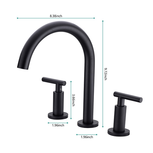 Elegantly Crafted Matte Black Bathroom Sink Faucet with Rotatable Spout