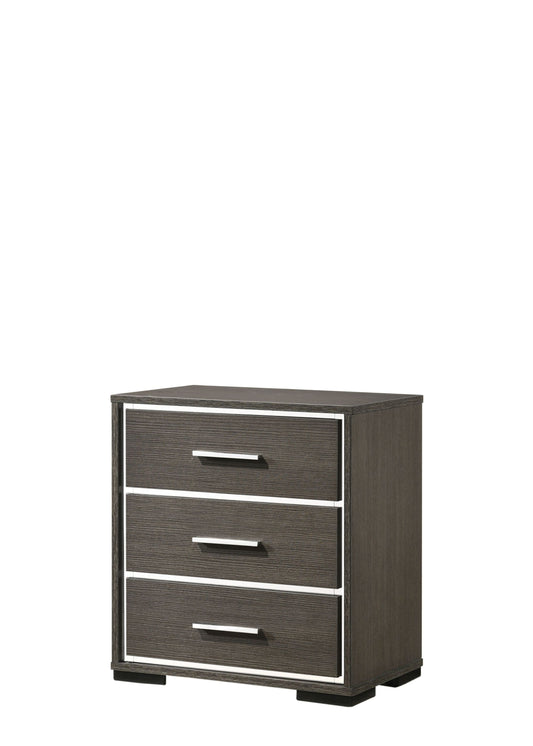 Escher Nightstand w/USB Dock, Gray Oak 27653