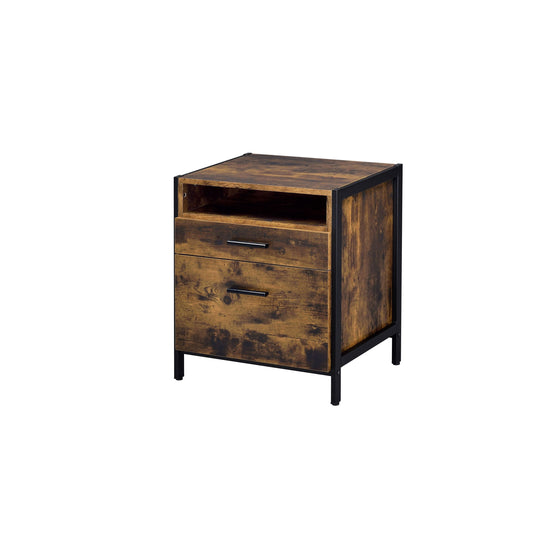 Juvanth Nightstand in Rustic Oak & Black Finish 24263