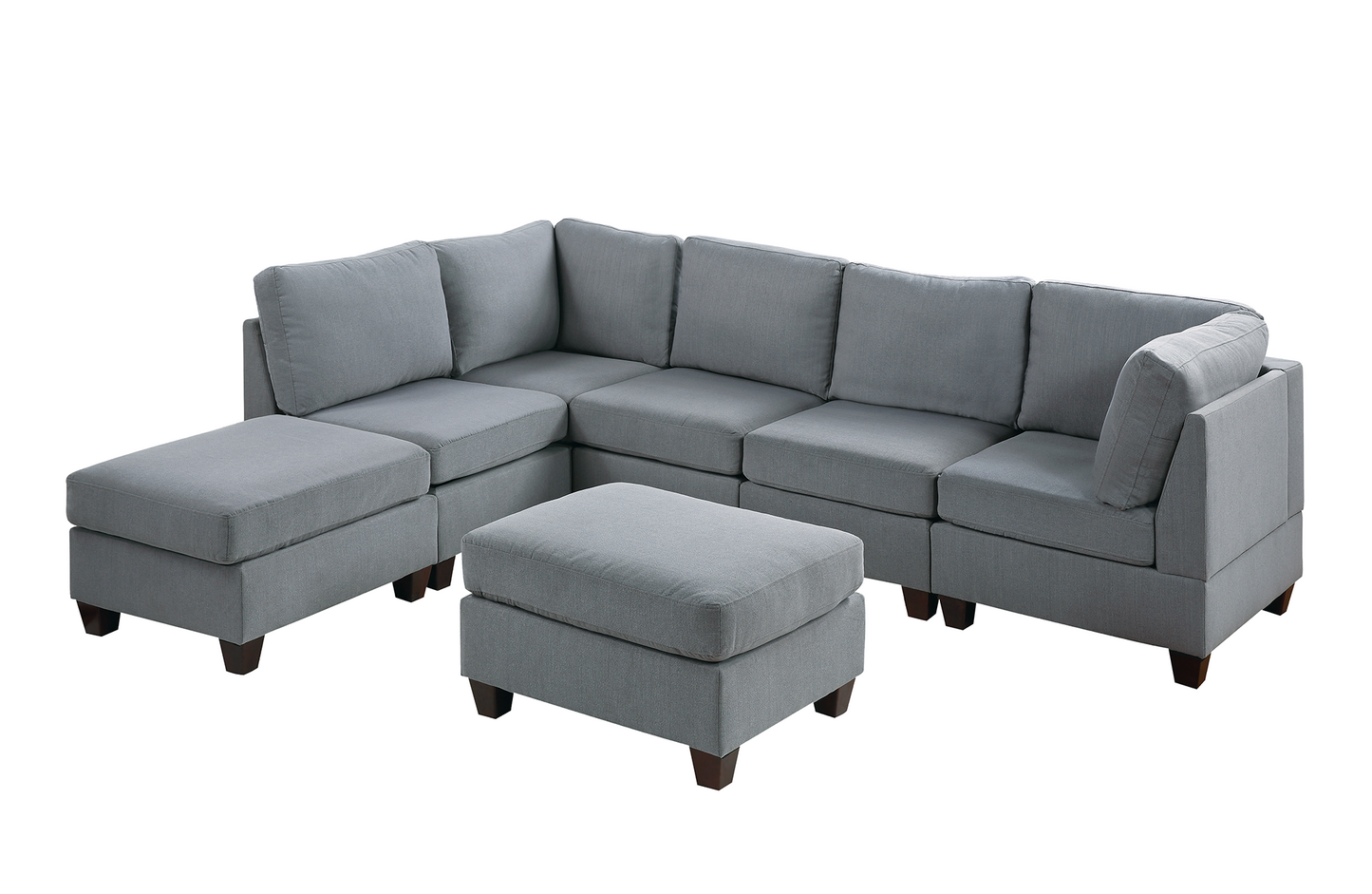 Versatile 7-Piece Modular Set in Elegant Gray