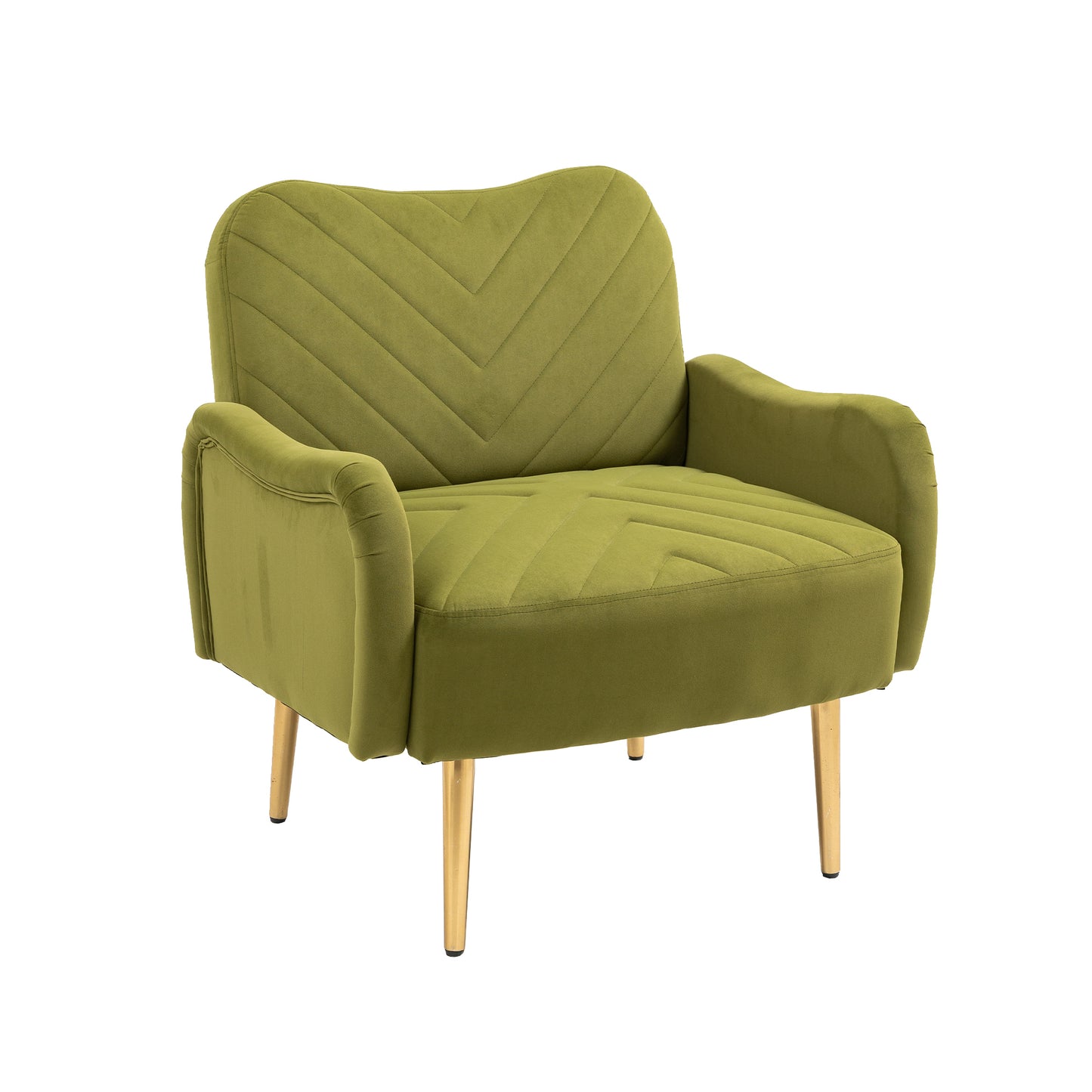 Velvet Chair , Accent  chair/ Living room lesiure chair with metal feet