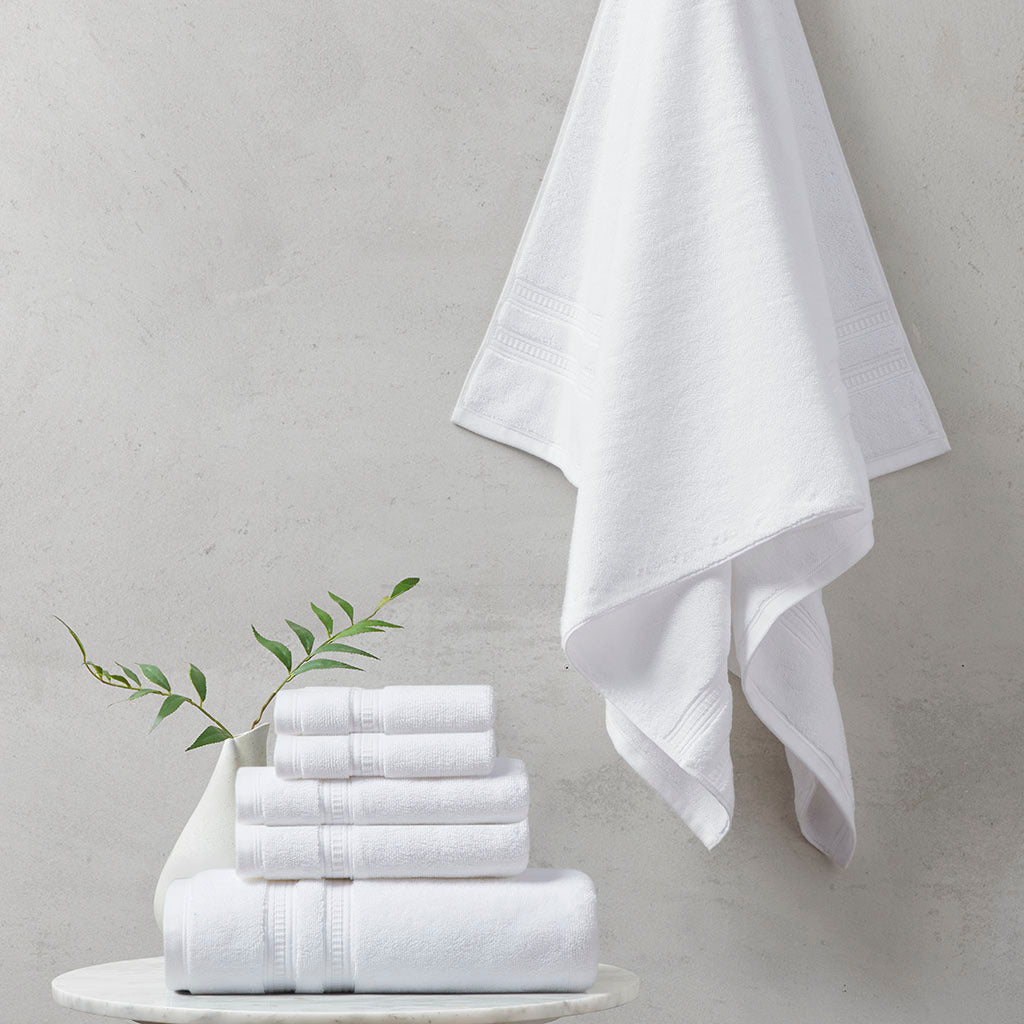 Luxurious 6-Piece Antimicrobial Cotton Towel Collection