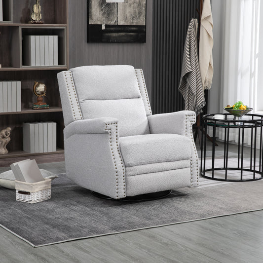 360° Swivel Recliner Chair with Rocking and Reclining Functions