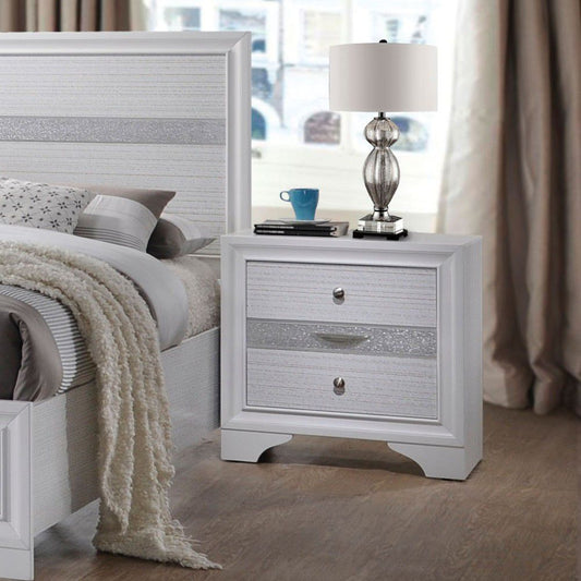 Naima Nightstand in White 25773