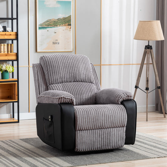 Adjustable Electric Grey Fabric Recliner Chair