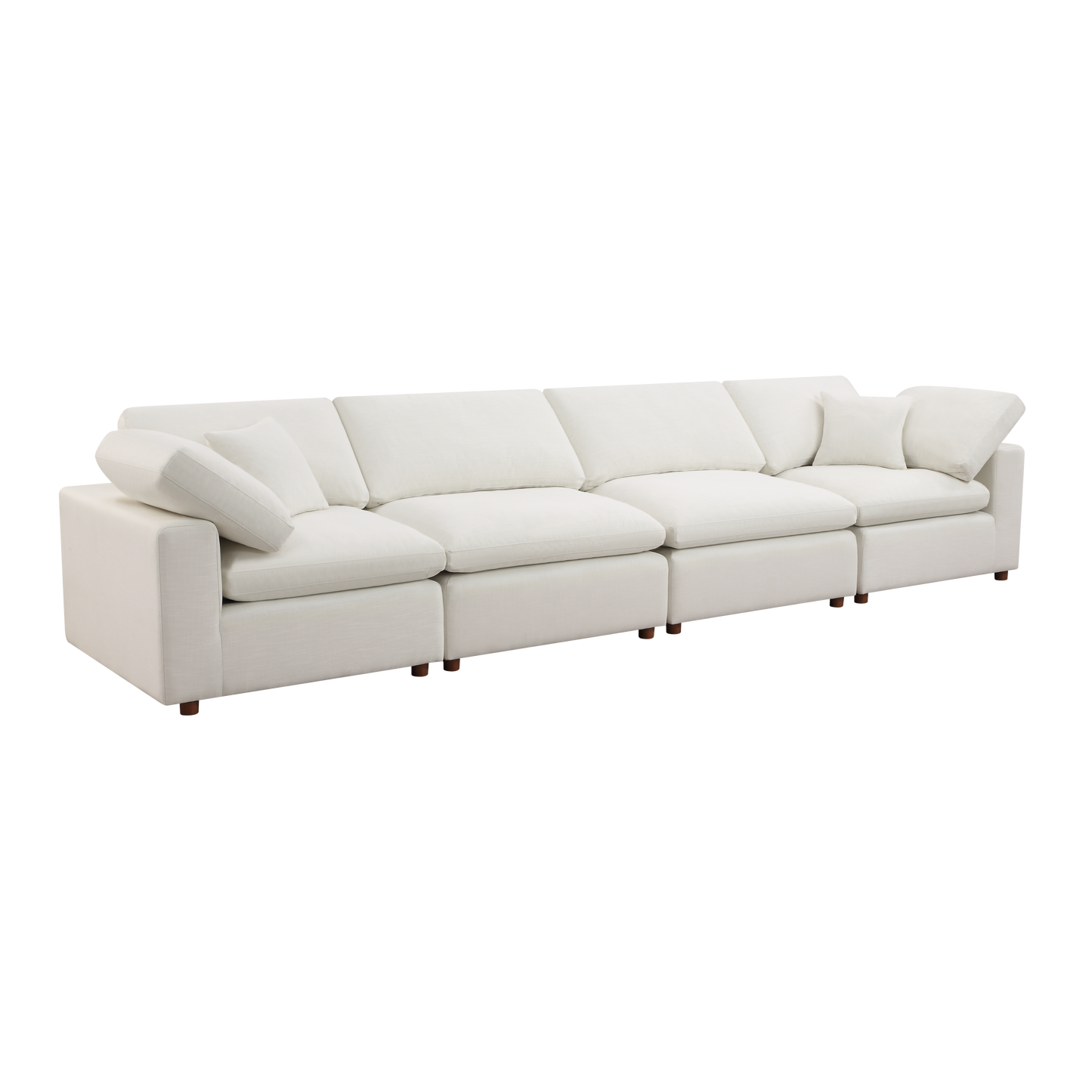 White Modular Sectional Sofa Set with Self-customization Design