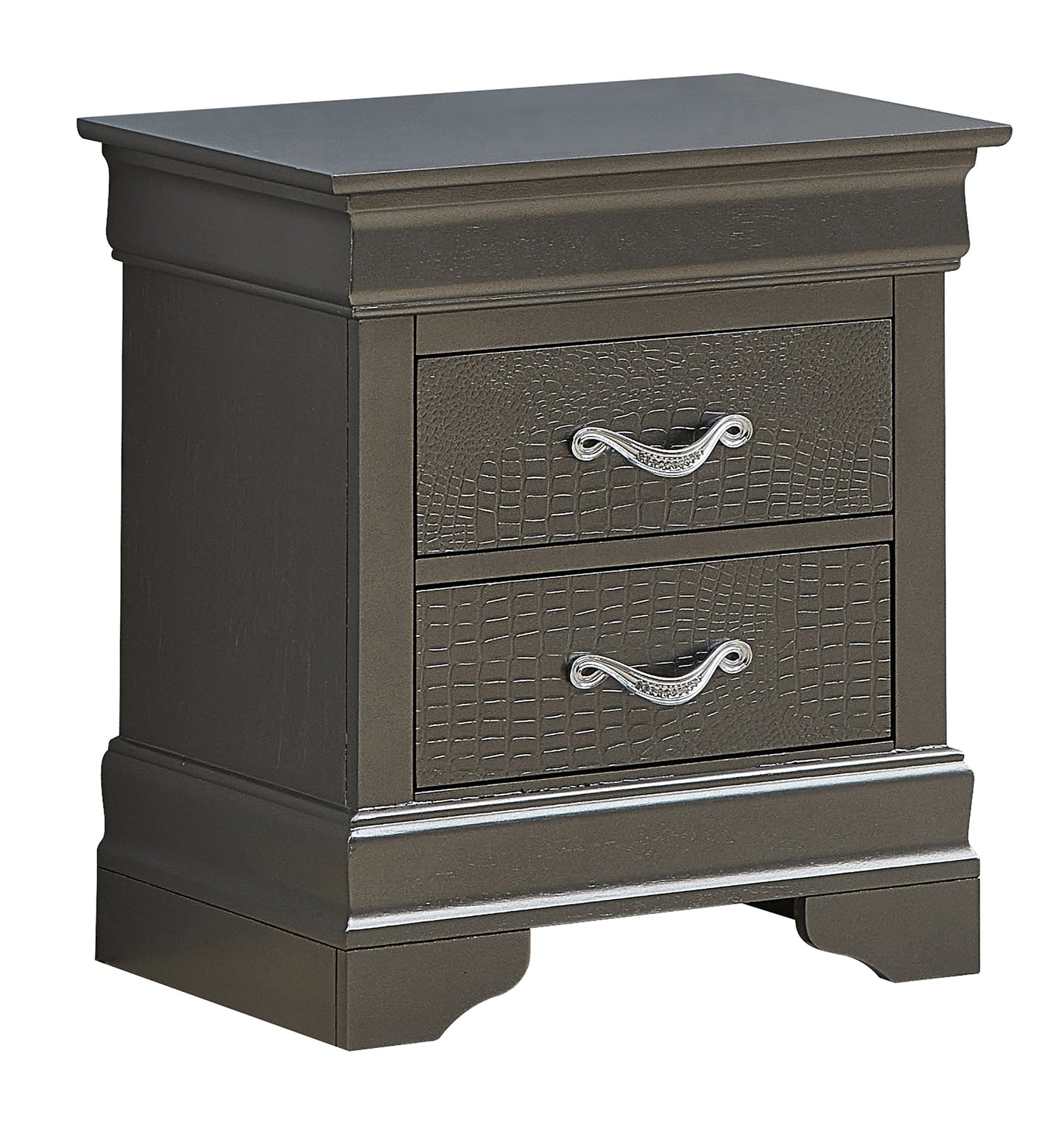 Lorana G6502-N Nightstand , Metalic Black