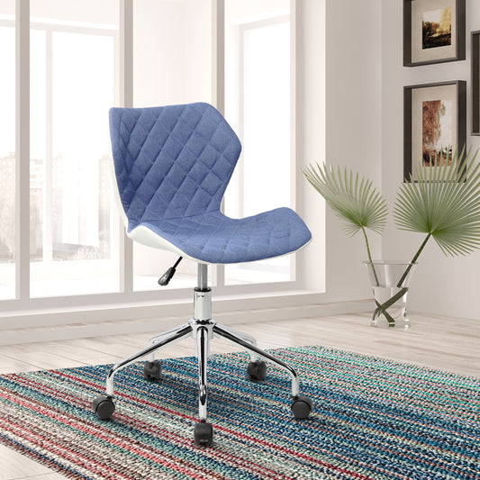 Modern Height Adjustable Office Task Chair, Blue