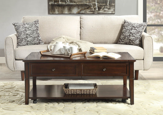 Walnut Malachi Coffee Table with Lift Top - USA Made