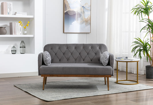 Velvet  Sofa , Accent sofa .loveseat sofa with metal feet