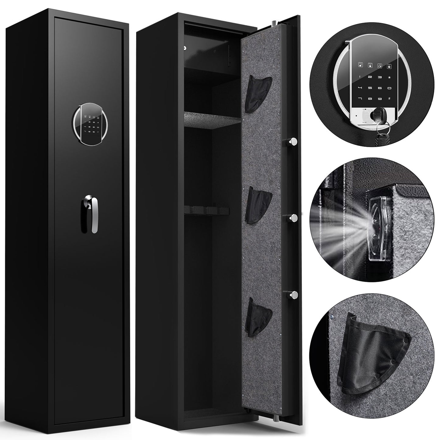 Heavy Duty Metal Rifle Gun Safe with Digital Lock and Advanced Security Features