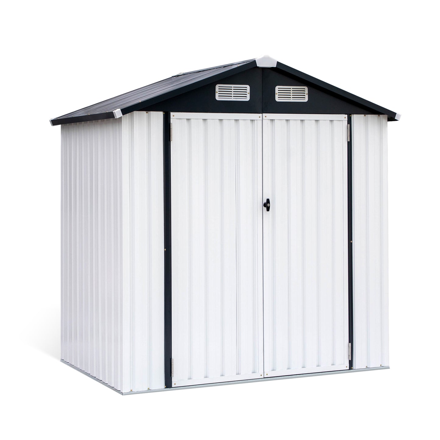 Outdoor Storage Shed, 6x4 ft Metal Sheds & Outdoor Storage Garden Tool Bike Shed with Lockable Door, Waterproof Design for Backyard, Patio, Lawn