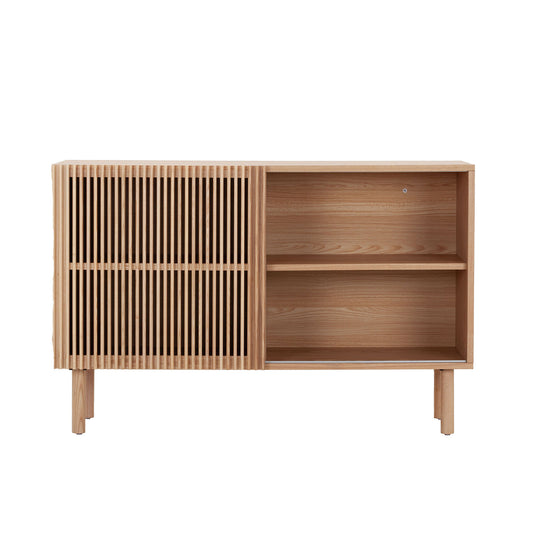 Contemporary 4-Cabinet Sideboard with Storage, TV Stand, and Large Countertop