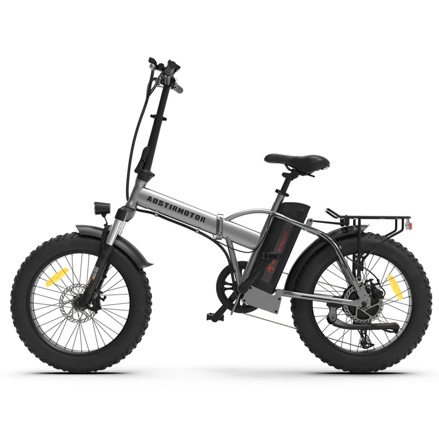 AOSTIRMOTOR Folding Electric Bike Ebike Bicycle 750W Motor 20" Fat Tire With 48V/12.5Ah Li-Battery Beach Snow Bicycle  A30