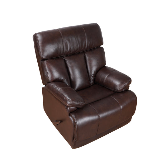 Luxurious Prague Top Grain Leather Manual Recliner with Extended Footrest