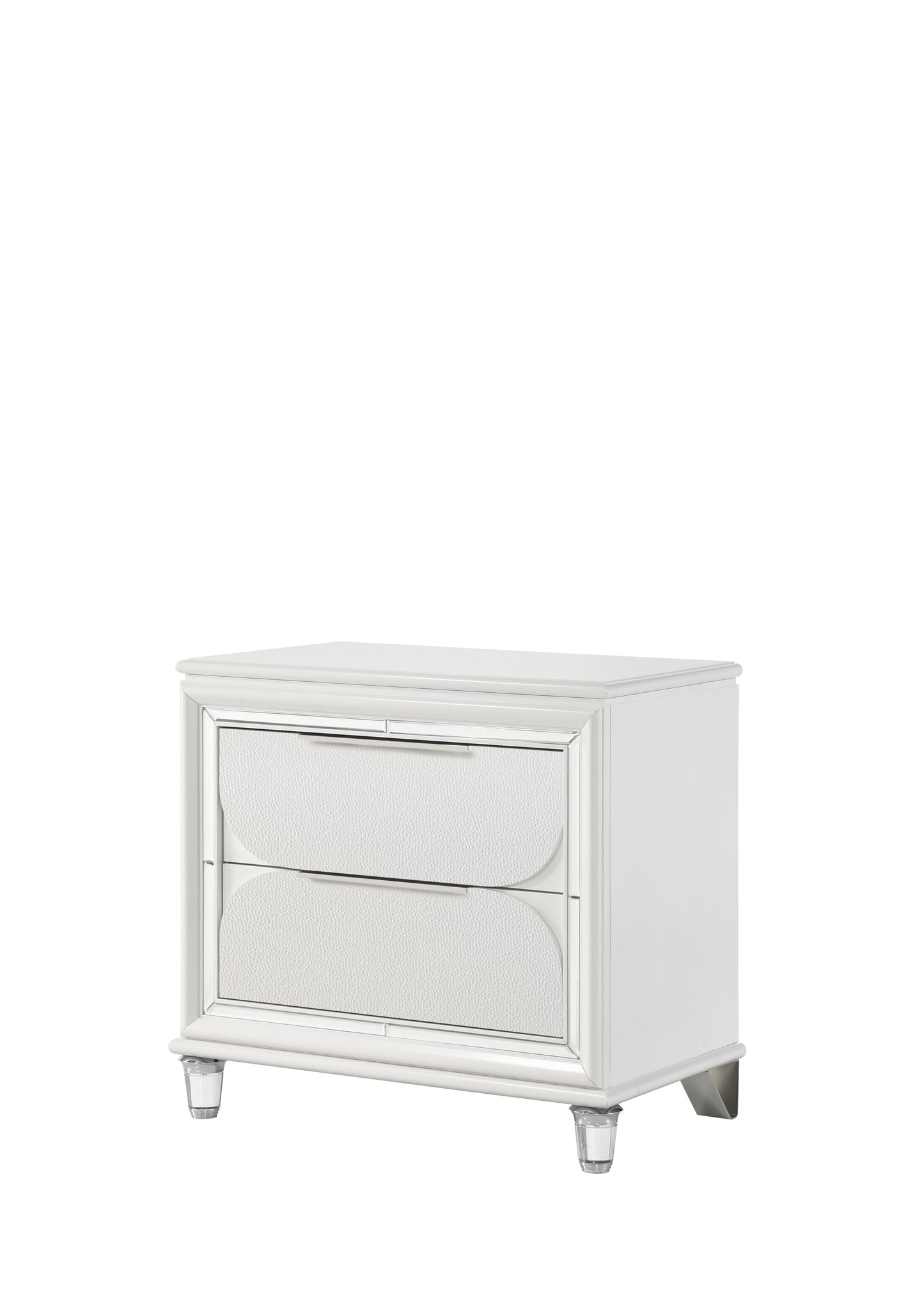 Tarian Nightstand, Pearl White Finish BD02318