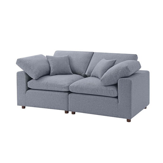 Customizable Grey Modular Sectional Sofa Set