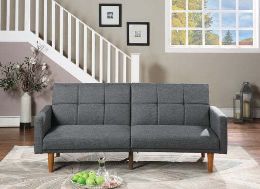 ADJUSTABLE SOFA in Black Faux Leather